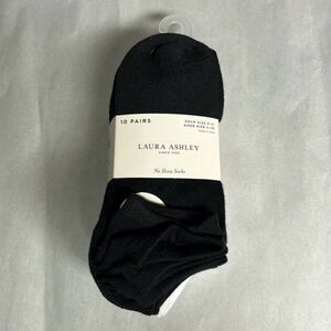 New Laura Ashley Socks Women’s 10 Pair White & Black No Show Socks Casual Active